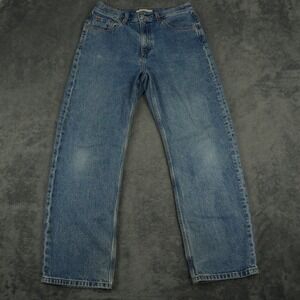 Levi's Premium Loose Straight Jeans Womens 27 Blue Medium Wash Denim (30x27)